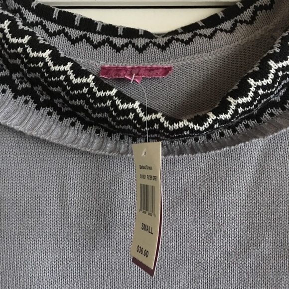 Derek Heart Sweater Knit Off Shoulder Dress SZ S - Picture 4 of 7